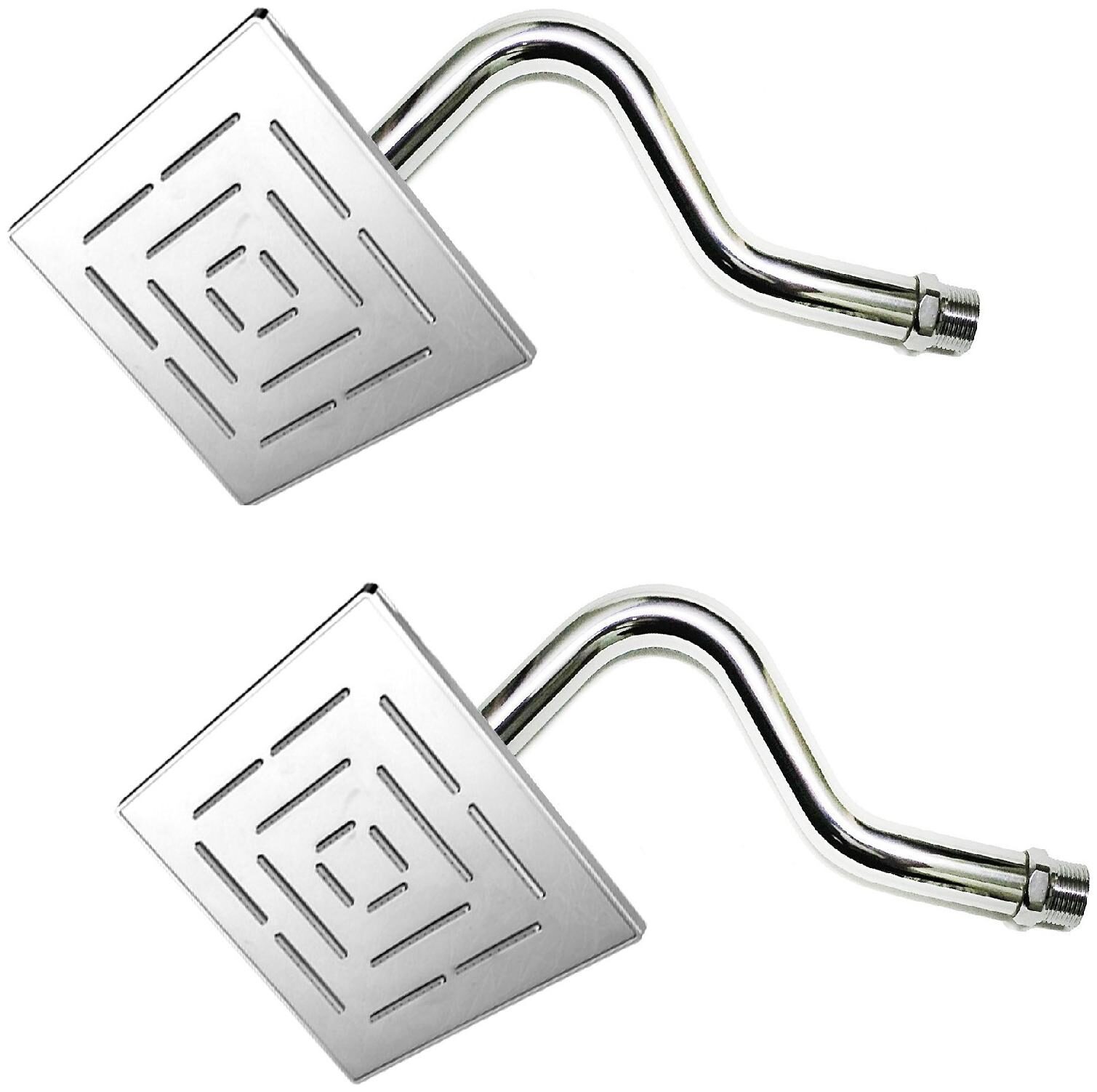 

ANMEX 8x8 Maze Rain Shower Head with 12inch S-Type Arm -Pack of 2