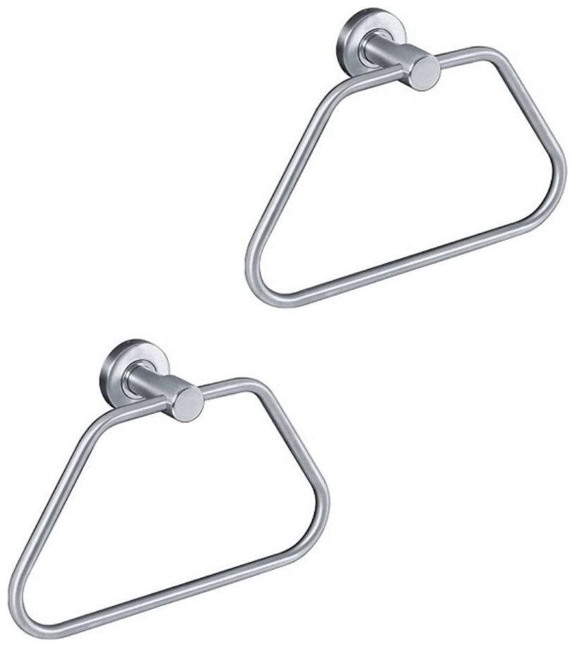 

Anmex Bathroom and Kithchen chrome Towel Holder (Trapeze Shape)- Pack of 2