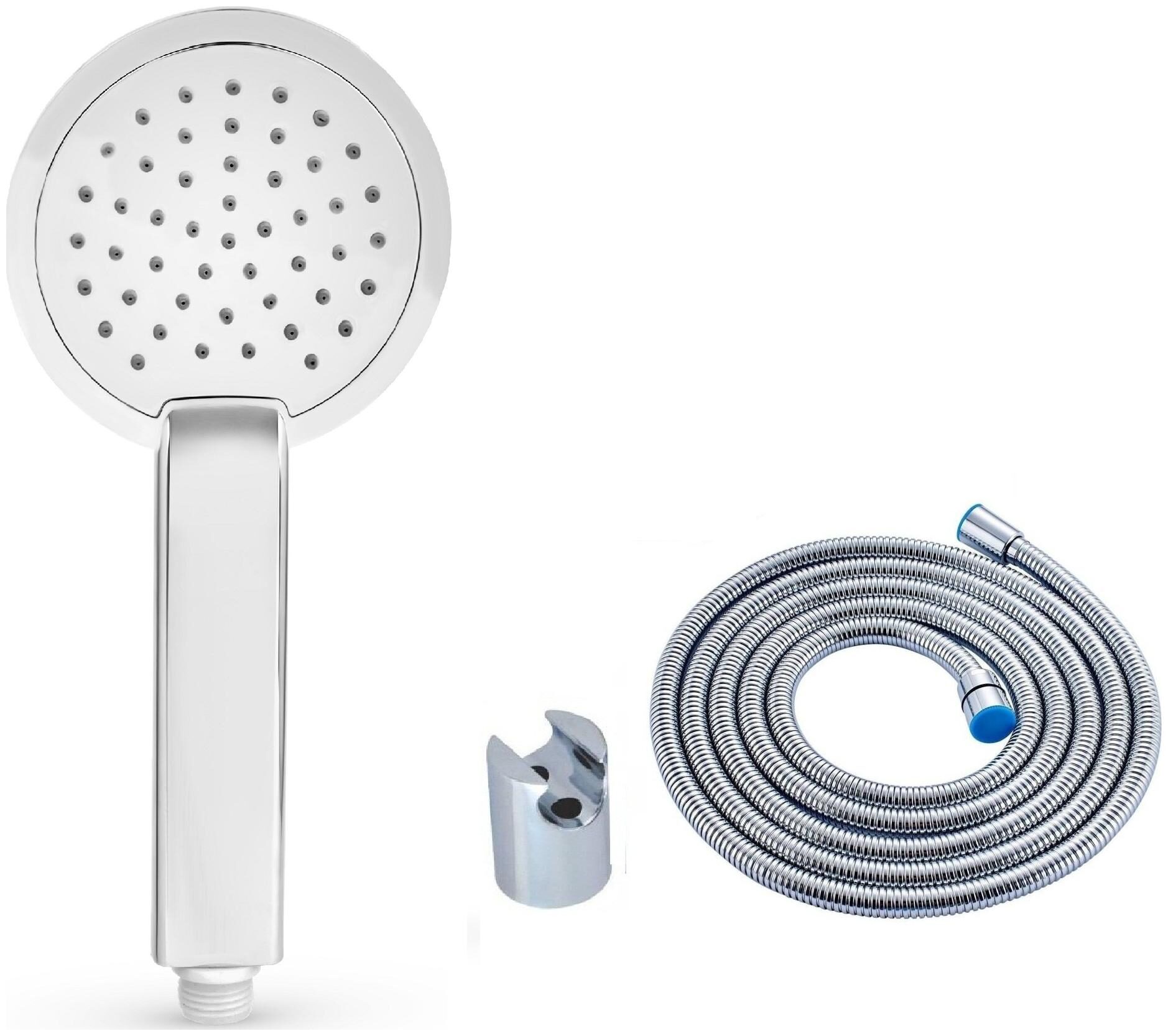 

ANMEX Chrome Finish Rain Spray Hand Shower with 1 5mtr SS Shower Tube and Wall Hook