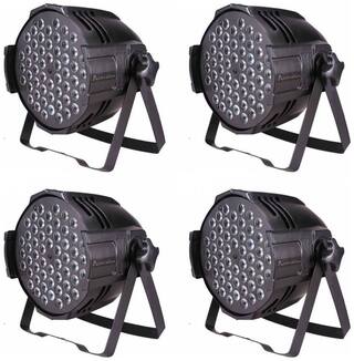 ANORALUX 4 pcs  LED PAR Stage Lights 54 * 2W LED  RGB 8  colors in 1 Stage Lighting DMX-512  Stage Light for Disco Party DJ Club