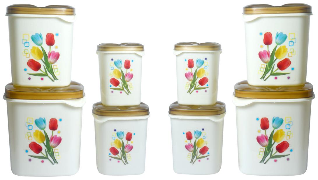 

Antic 4000 ml White Plastic Container Set - Set of 8