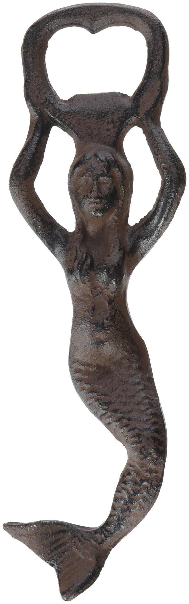 

Antique Reproduction Iron Mermaid Bottle Opener Rust