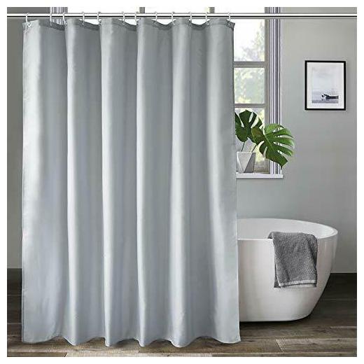 

Aoohome Shower Curtain Liner Fabric Bathroom Curtain with Hooks for Hotel Wat