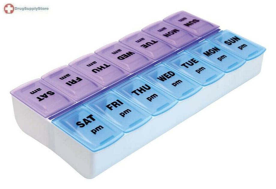 

Apex Weekly Twice-A-Day Pill Organizer 70059B Color May Vary