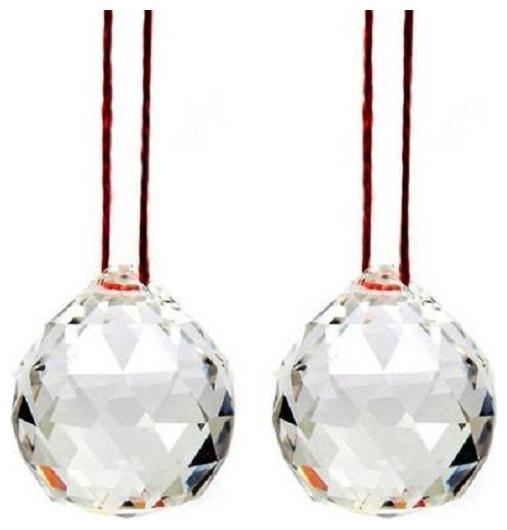 

APNA KANHA Feng Shui Crystal Clear Ball (Set Of 2) Decorative Showpiece Crystal Yantra