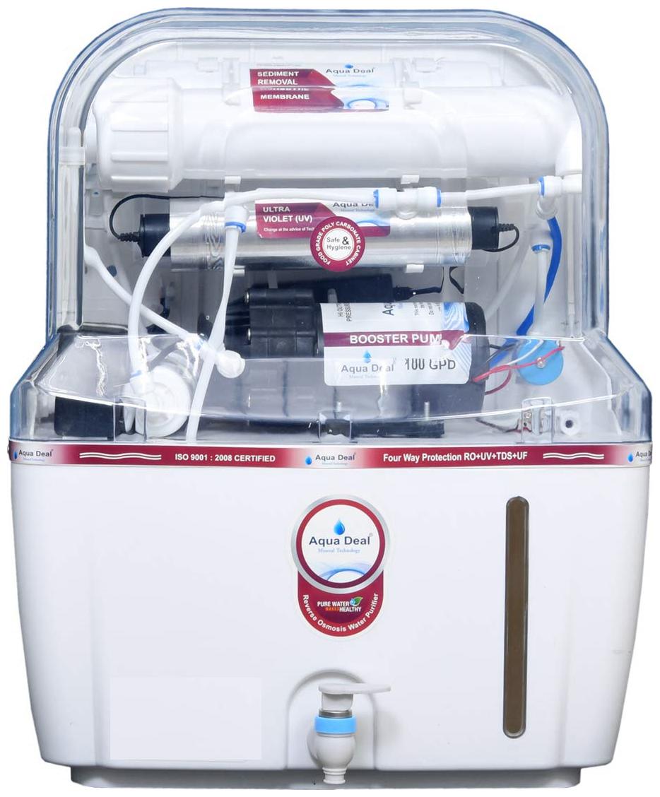

Aqua Deal Abs Pure Plastic 15 L Ro Uv Uf Tds Mineral Water Purifier (White)