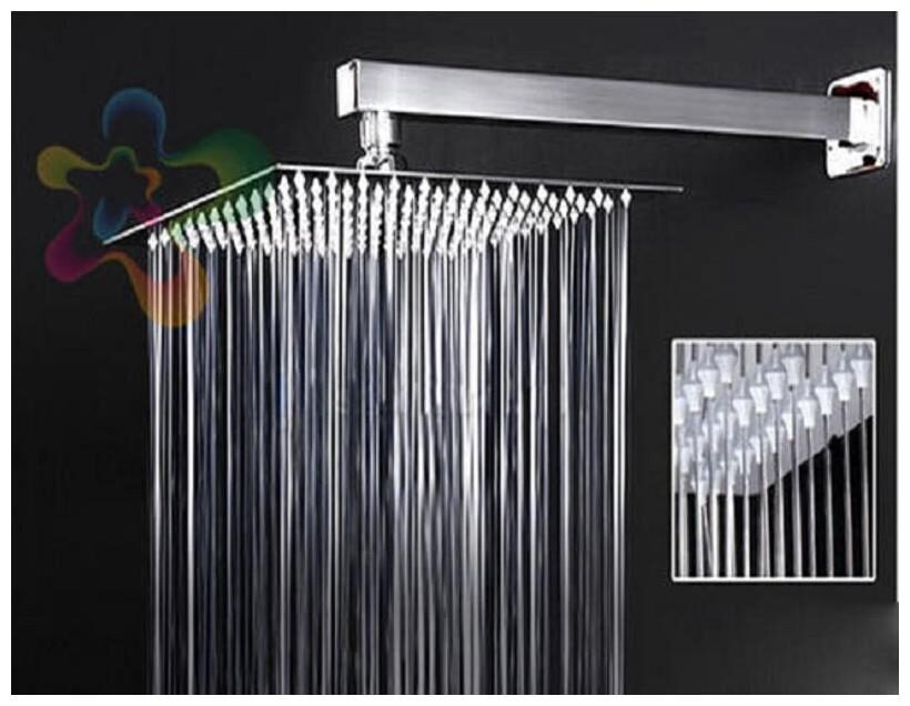 Buy Aquafit 4x4 Ultra Slim Brass Rain Shower With 9 Inch Arm
