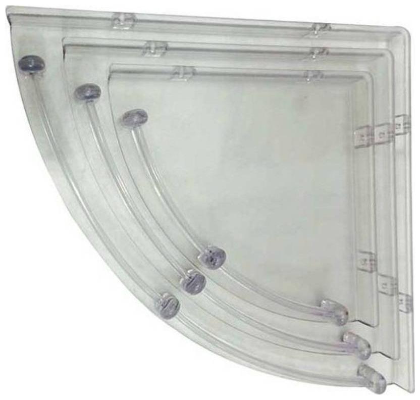 

Aquafit Aquasoft prime series Acrylic corner shelves-set of 3 Acrylic Wall Shelf (Number of Shelves - 3 White)