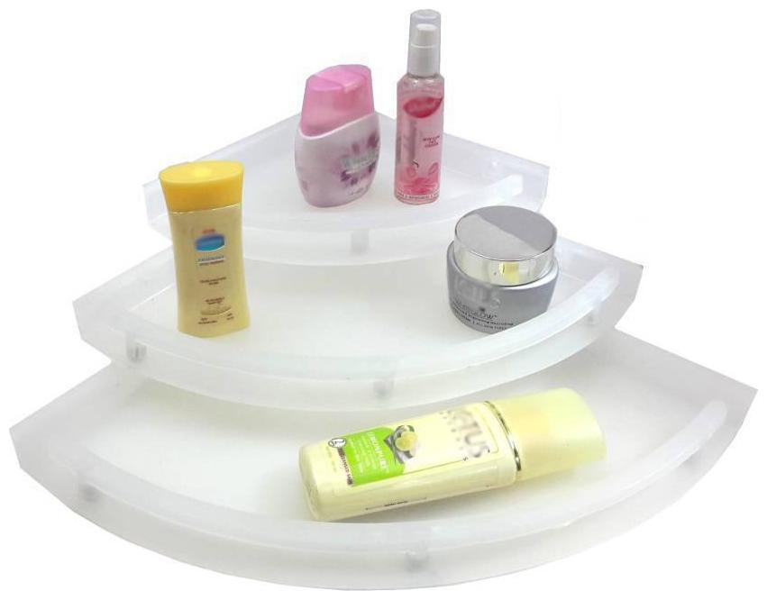 

Aquafit Aquasoft prime series Acrylic corner shelves-set of 3 Acrylic Wall Shelf (Number of Shelves - 3 White)