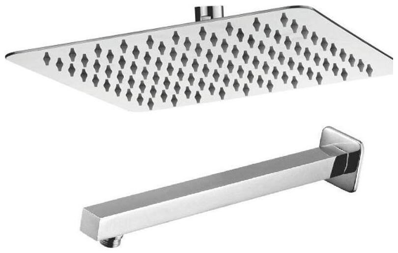 

Aquasoft 8x8 Ultra Slim durable Brass Rain shower with 12 inch Arm
