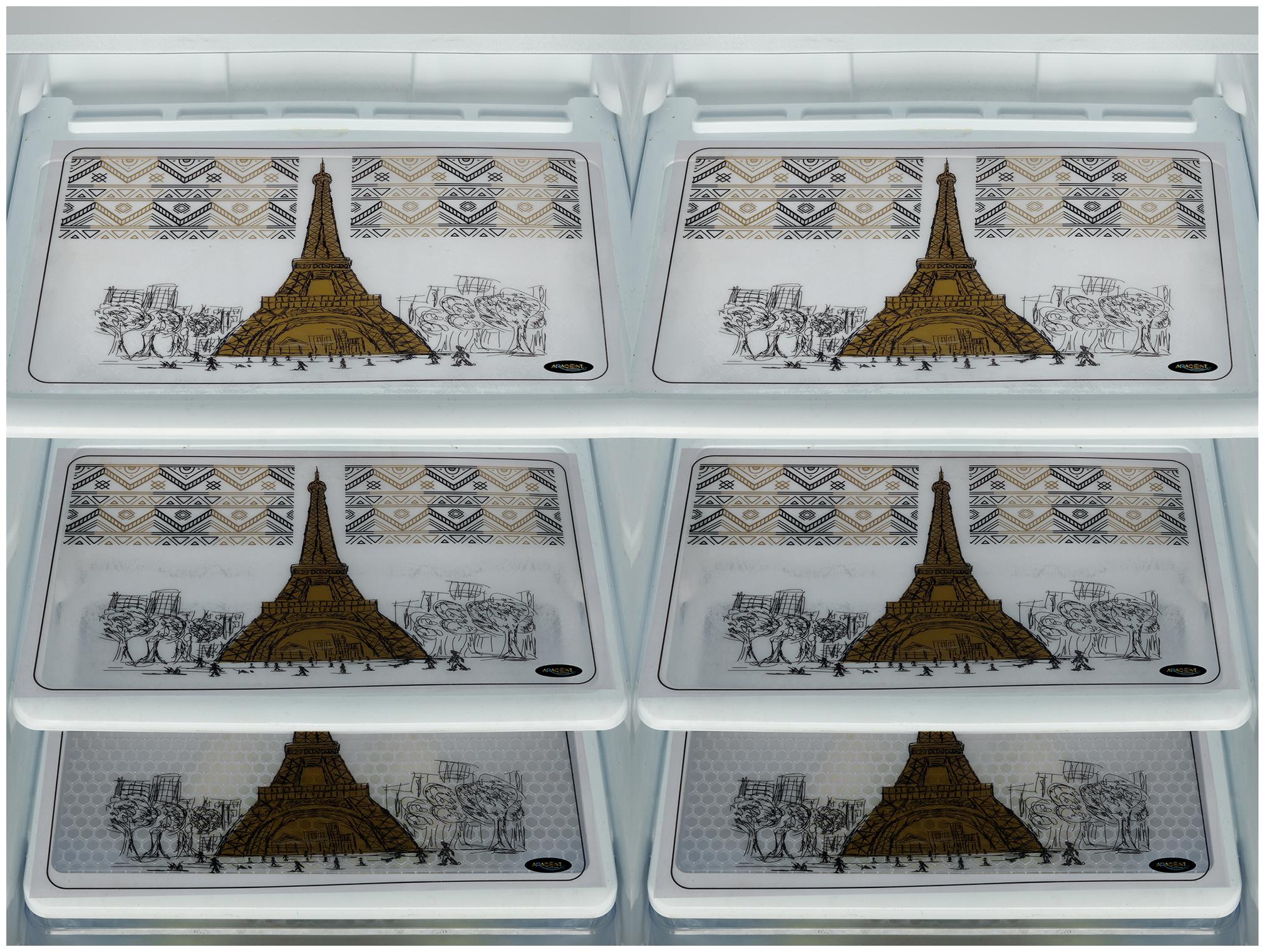 

ARADENT Multipurpose Refrigerator Mats Set of 6 Pcs for Single Door Fridge (Size 12X17 Inches Color Multicolor)