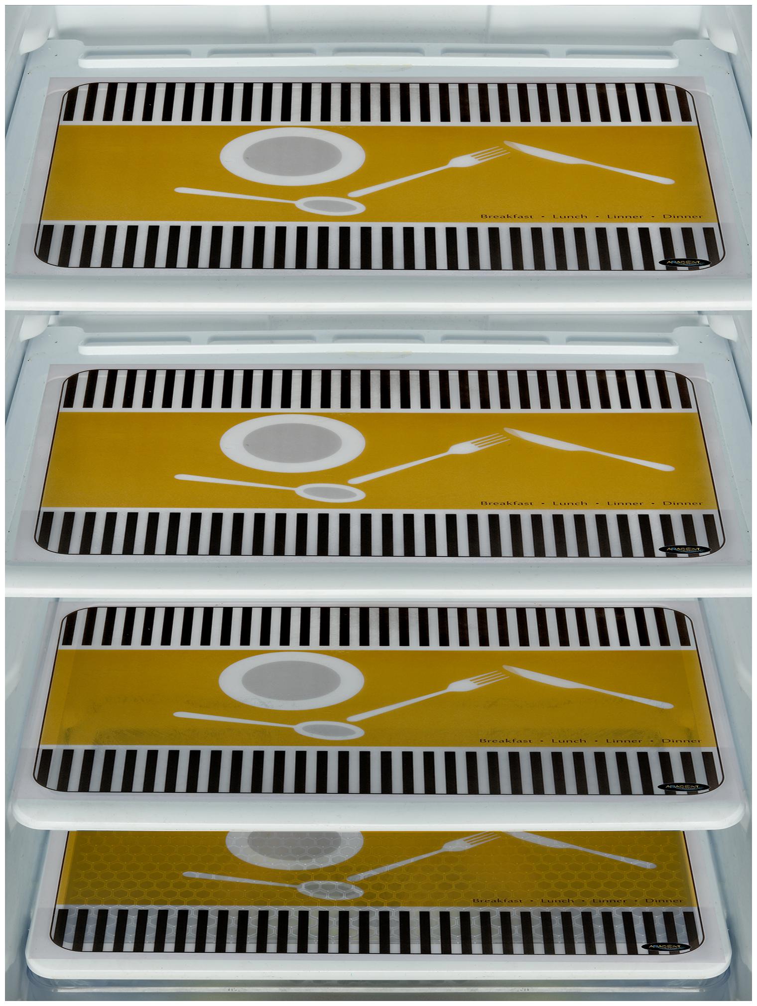 

Aradent Multipurpose Refrigerator Mats Set Of 4 Pcs For Single Door Fridge (Size 12X17 Inches Color Multi)