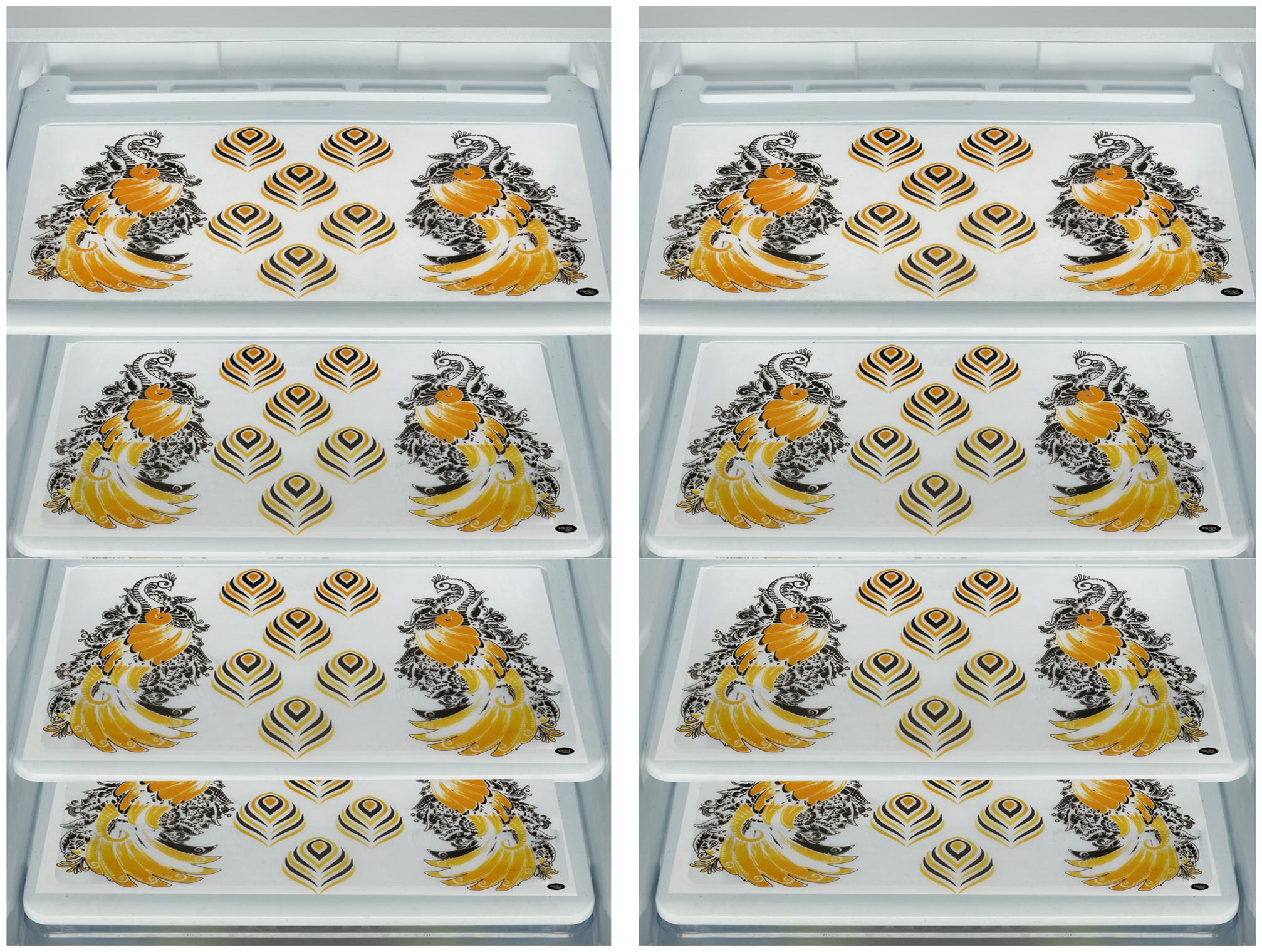 

ARADENT Multipurpose Fridge Mat Set of 8 pcs (Size 17X12 inches Color Multi)