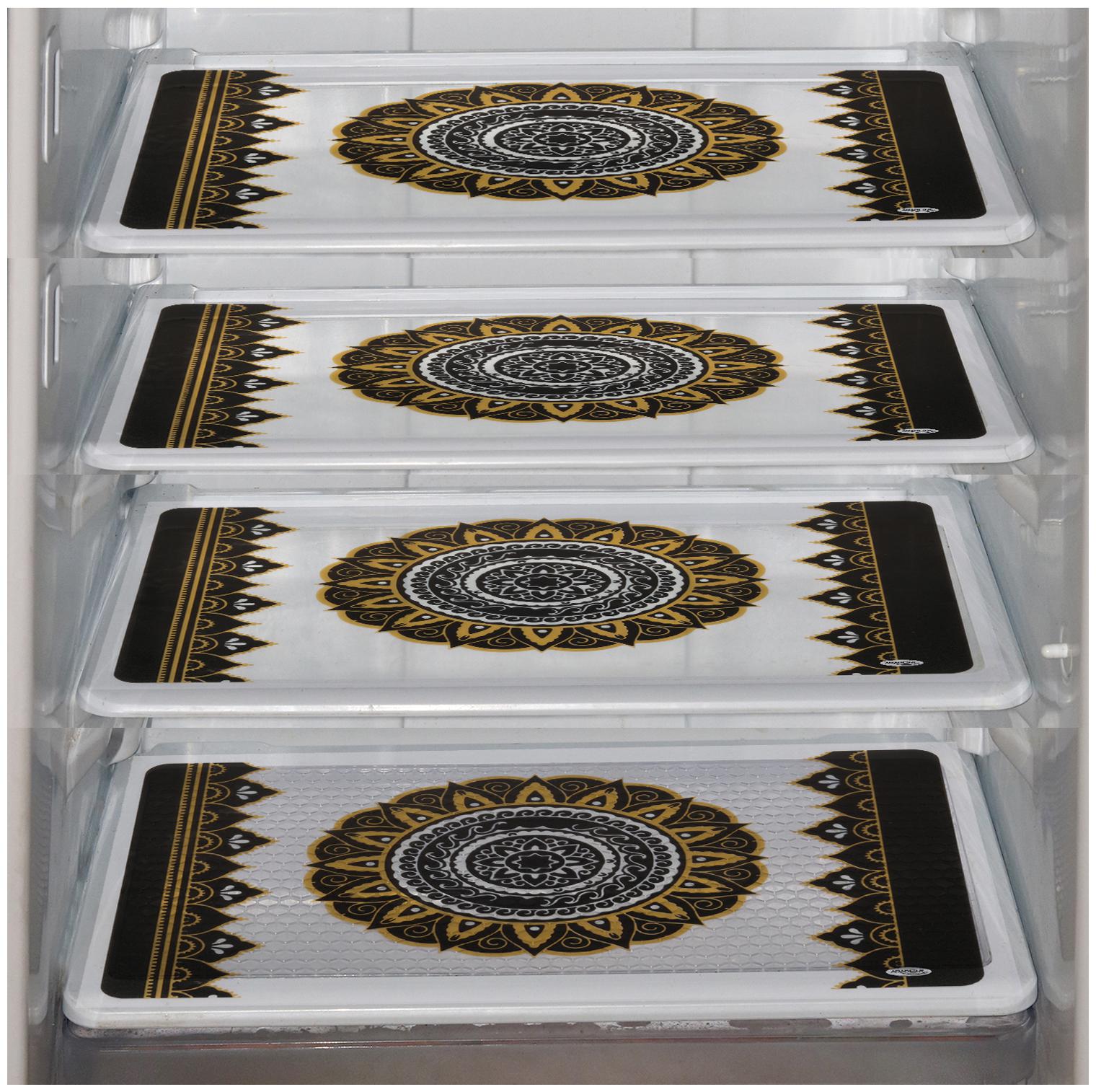 

Aradent Multipurpose Refrigerator Mats Set Of 4 Pcs For Single Door Fridge (Size 12X17 Inches Color Multi)