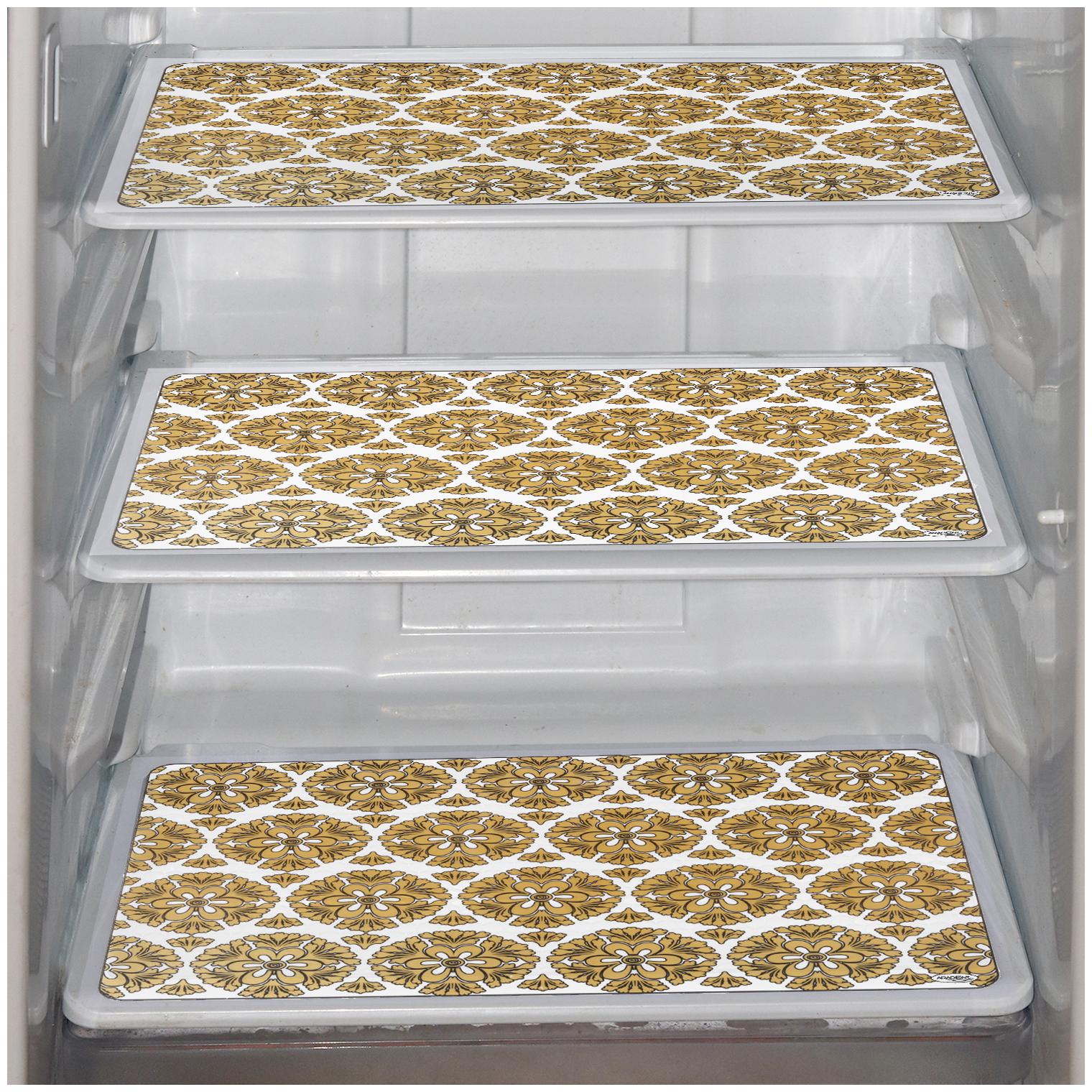 

ARADENT Multipurpose Refrigerator Mats Set of 3 Pcs for Single Door Fridge (Size 12X17 Inches Color Multicolor)