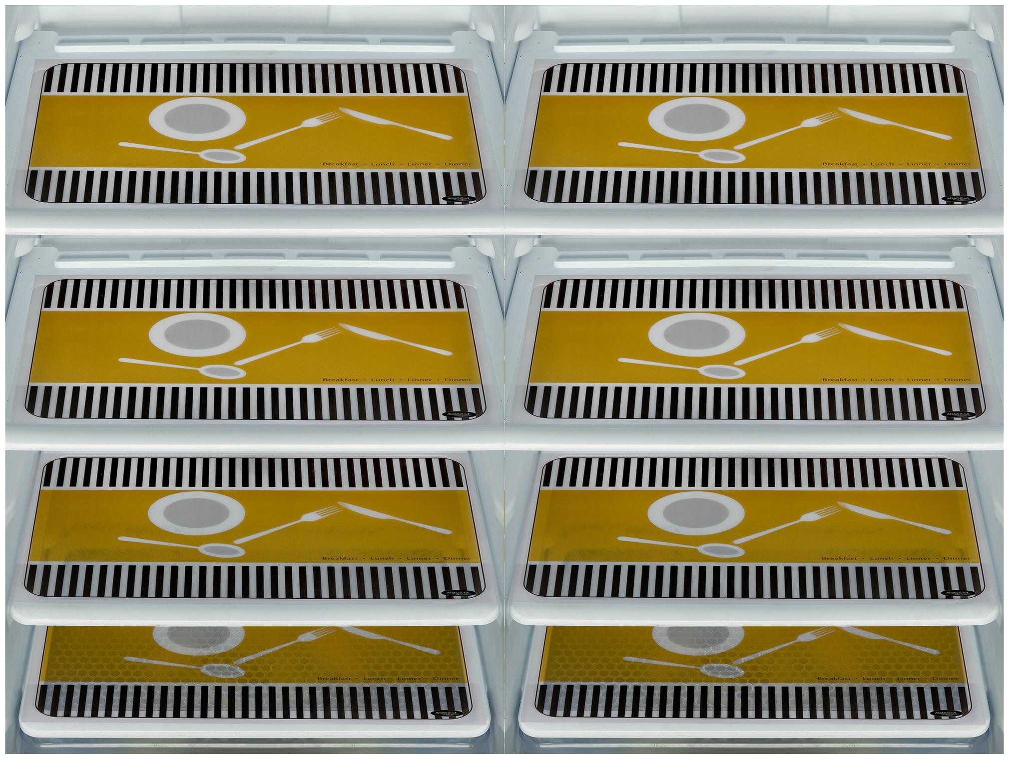 

ARADENT Multipurpose Refrigerator Mats Set of 8 Pcs for Single Door Fridge (Size 12X17 Inches Color Multicolor)