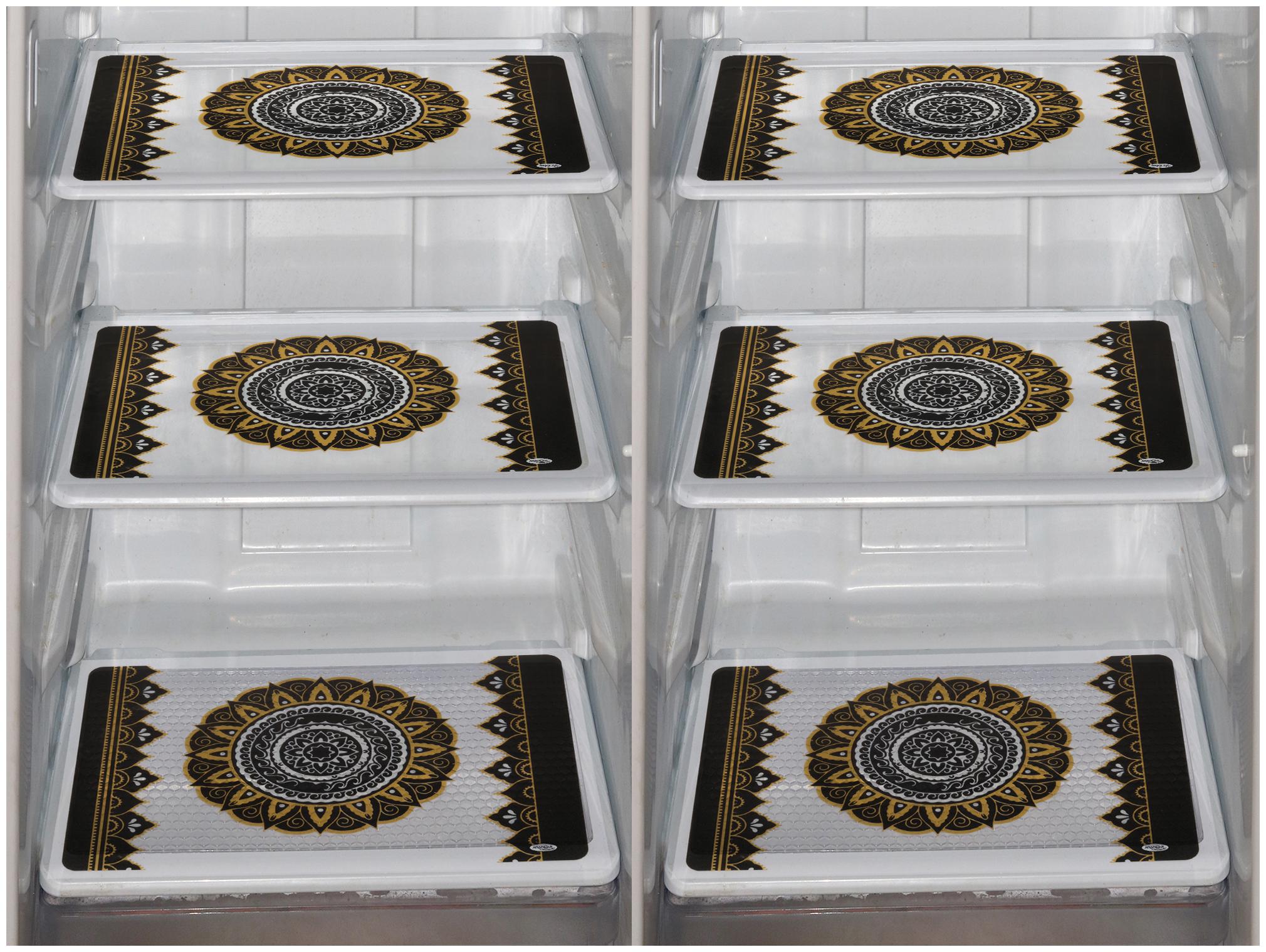 

ARADENT Multipurpose Refrigerator Mats Set of 6 Pcs for Single Door Fridge (Size 12X17 Inches Color Multicolor)