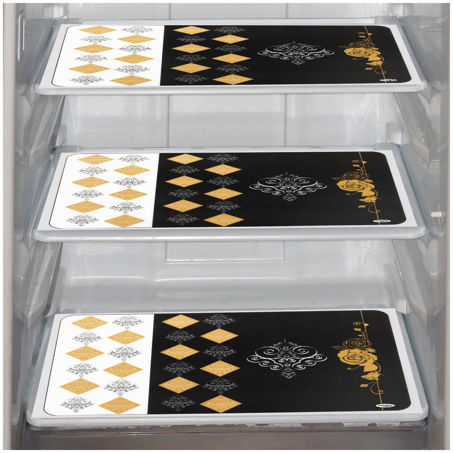 

ARADENT Multipurpose Refrigerator Mats Set of 3 Pcs for Single Door Fridge (Size 12X17 Inches Color Multicolor)