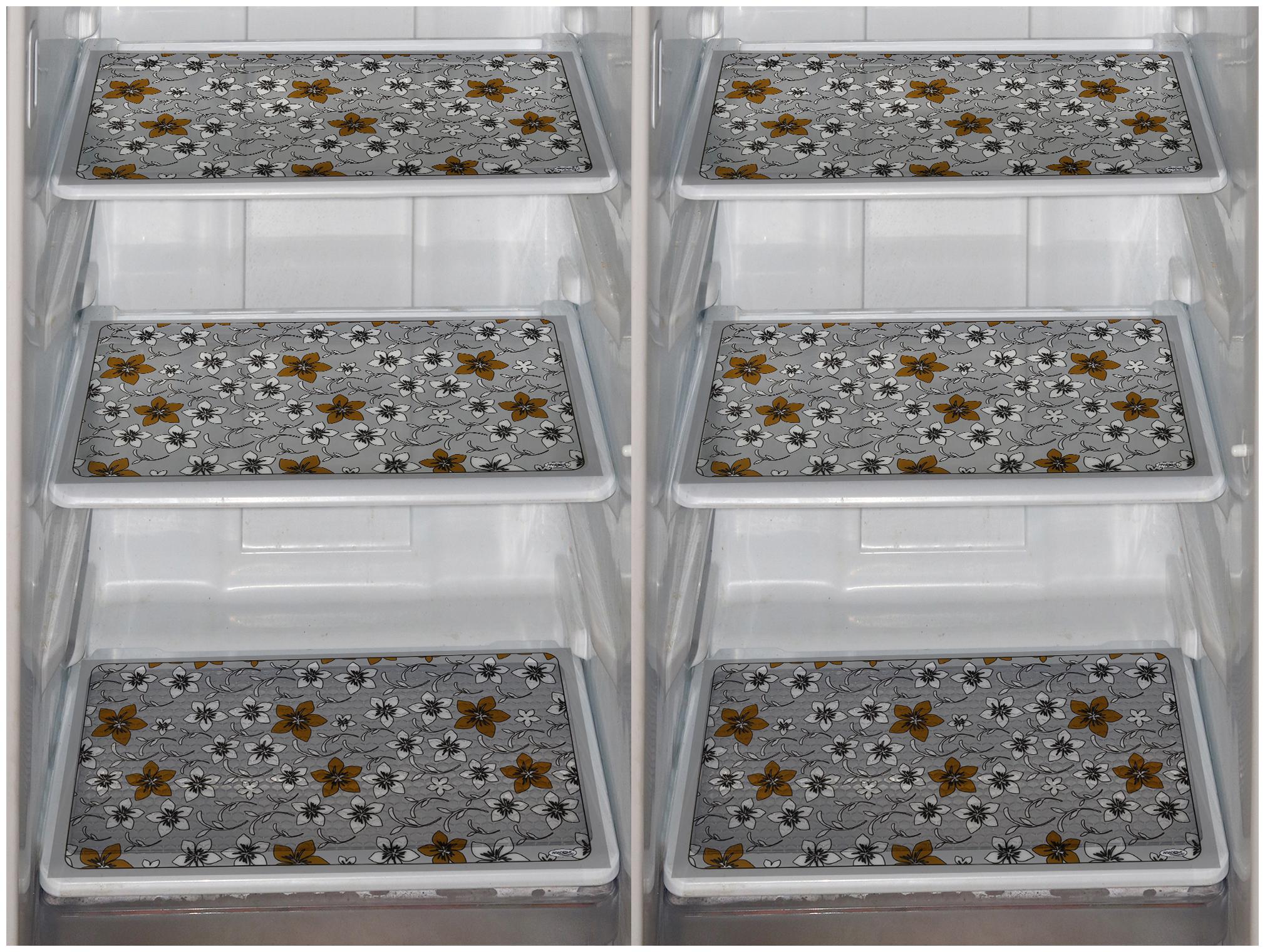

ARADENT Multipurpose Refrigerator Mats Set of 6 Pcs for Single Door Fridge (Size 12X17 Inches Color Multicolor)