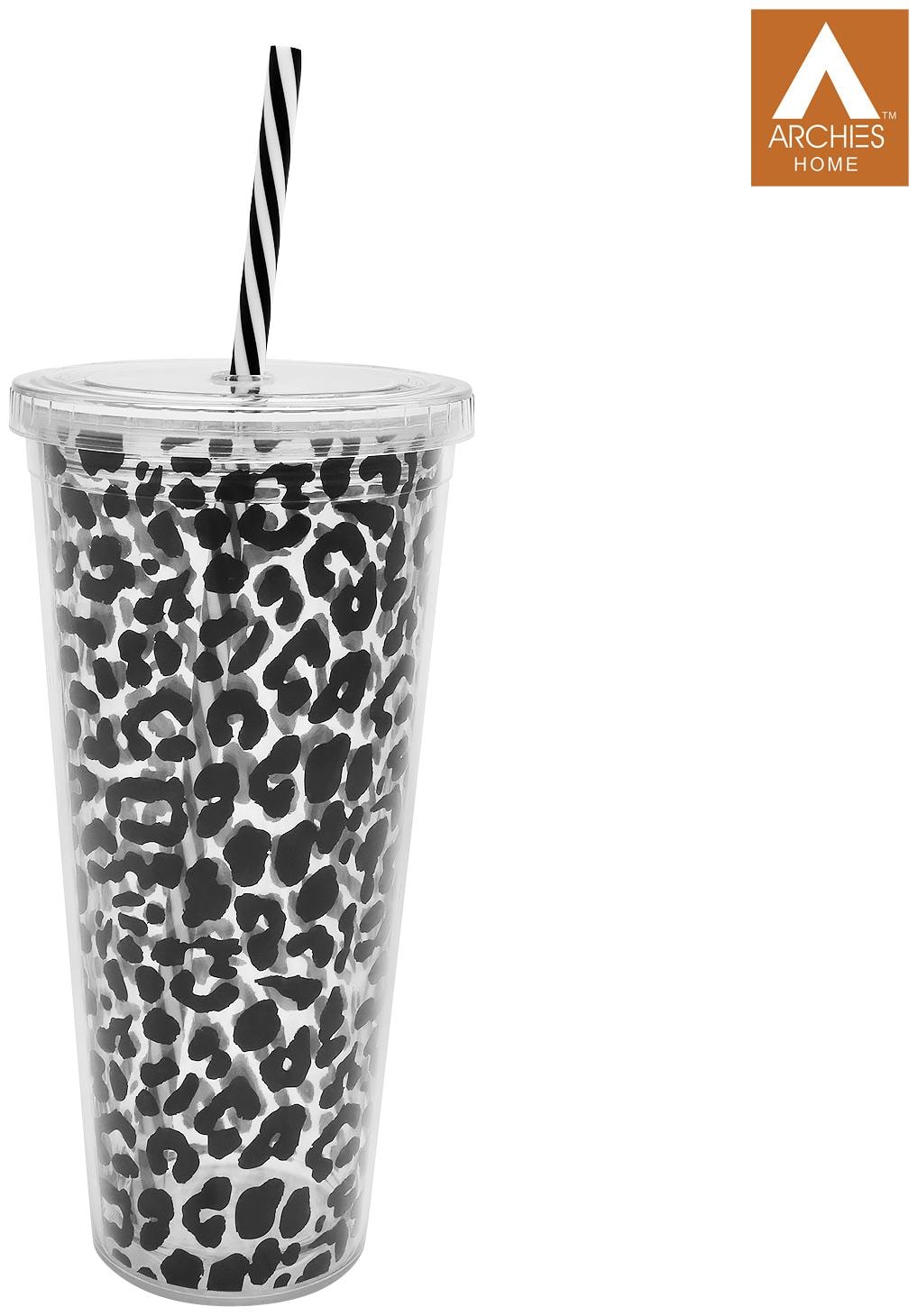 

archies Double Walled Plastic Sipper in Black color with Thick Straw 750 ml Capacity 1 pc
