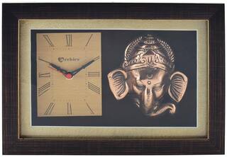 Buy Archies Ganesha Clock For Home Decor In Copper Color Made With