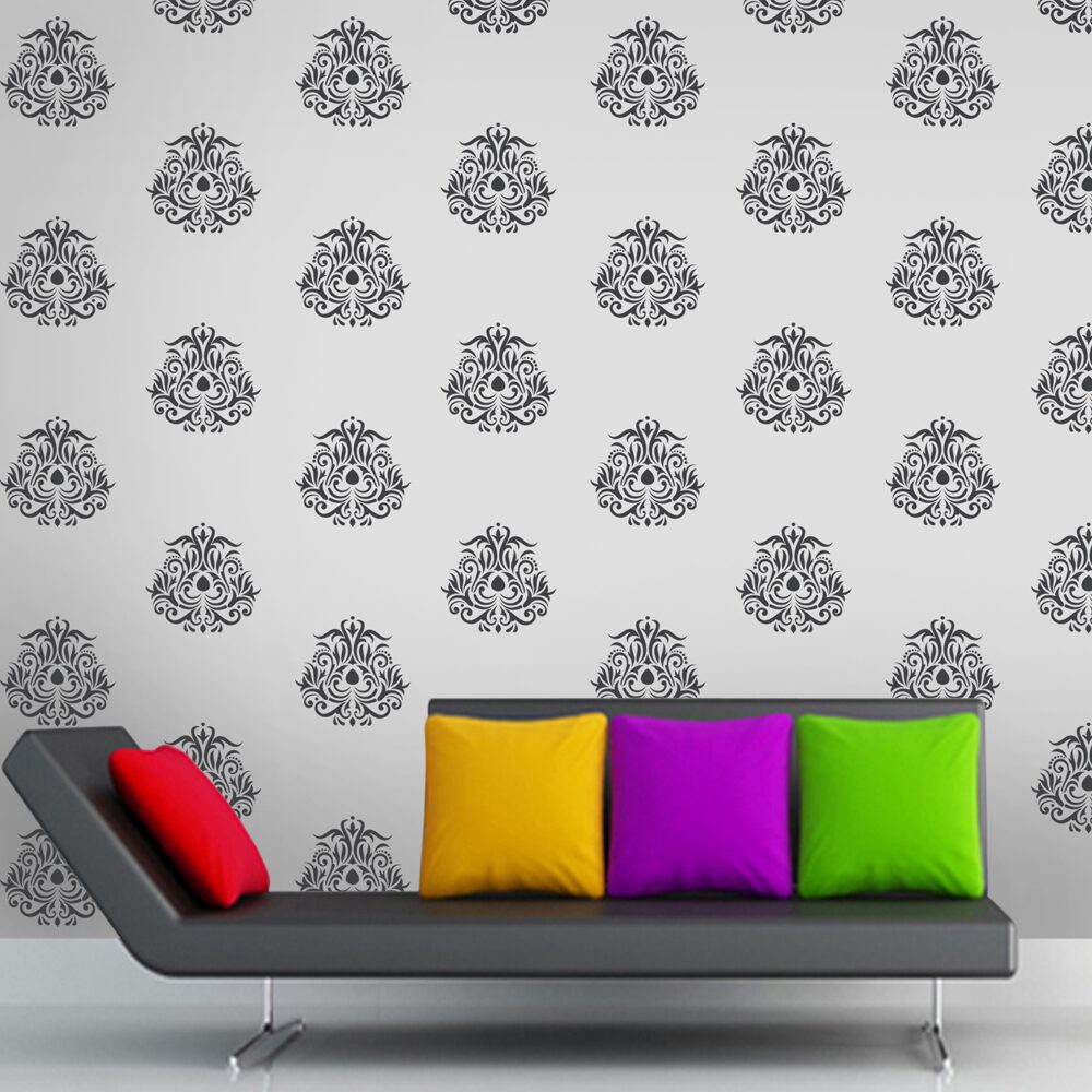 

Arhat ASR-E03 Glossy PVC Damask Wall Stencils