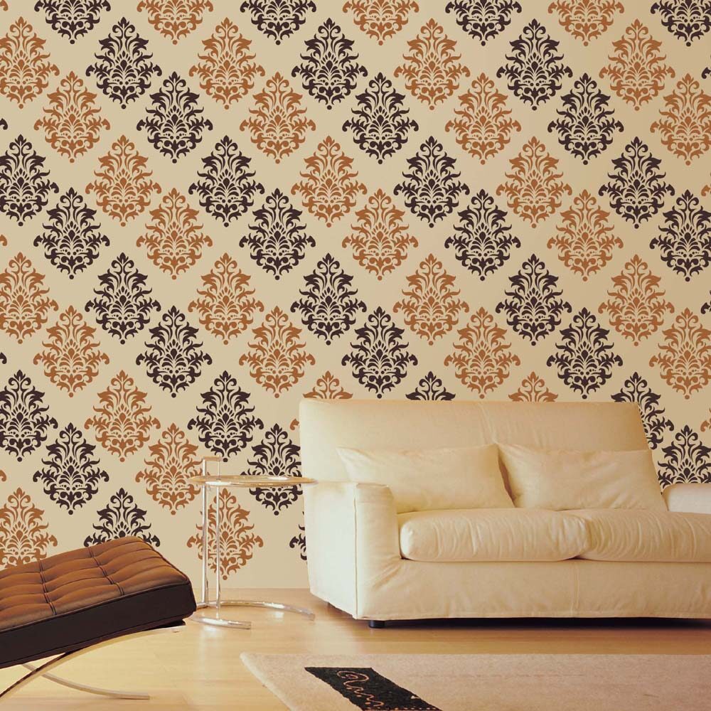 

Arhat ASR-E02 Glossy PVC Damask Wall Stencils