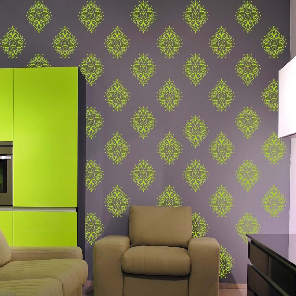

Arhat ASR-E07 Glossy PVC Damask Wall Stencils