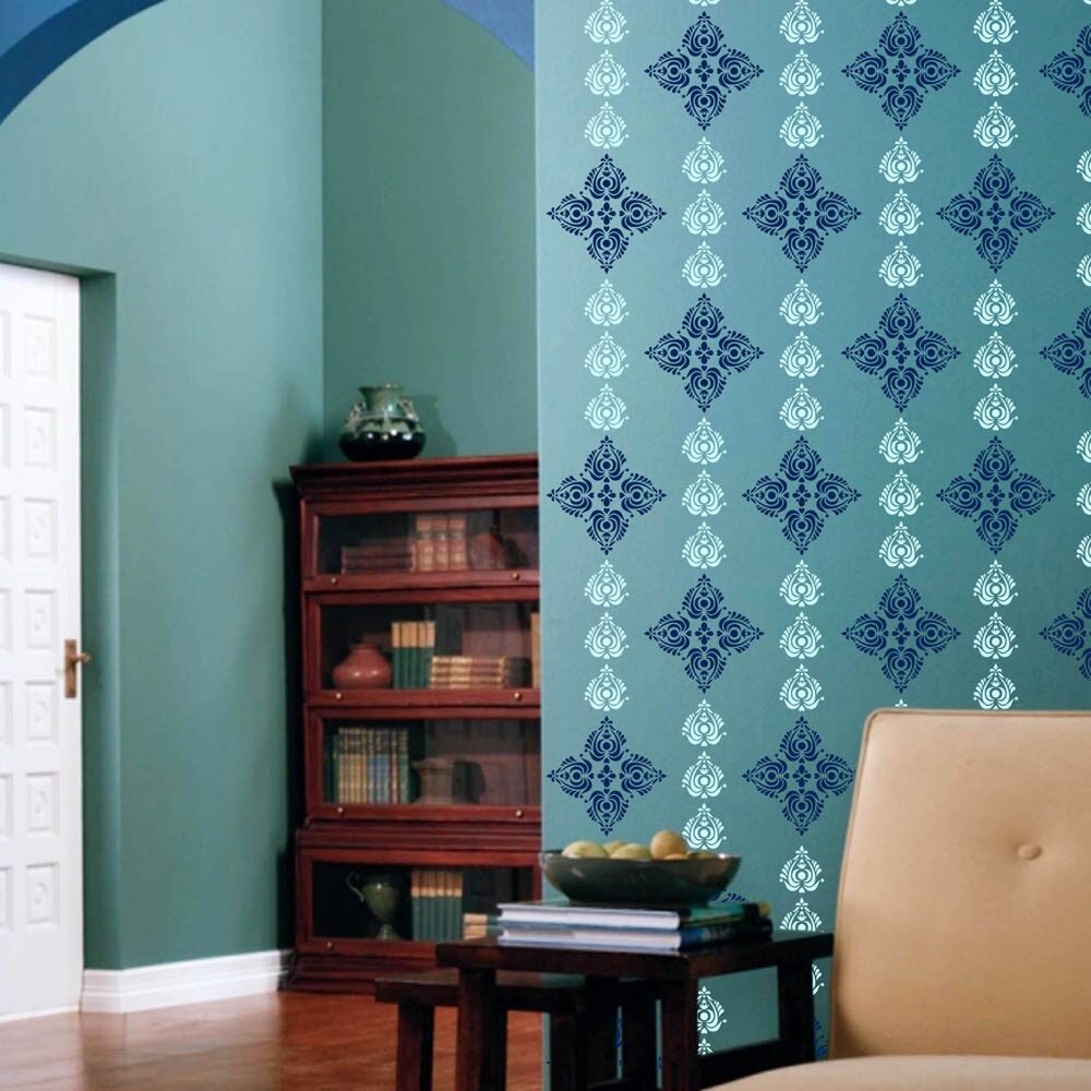 

Arhat ASR-E170 Glossy PVC Damask Wall Stencils