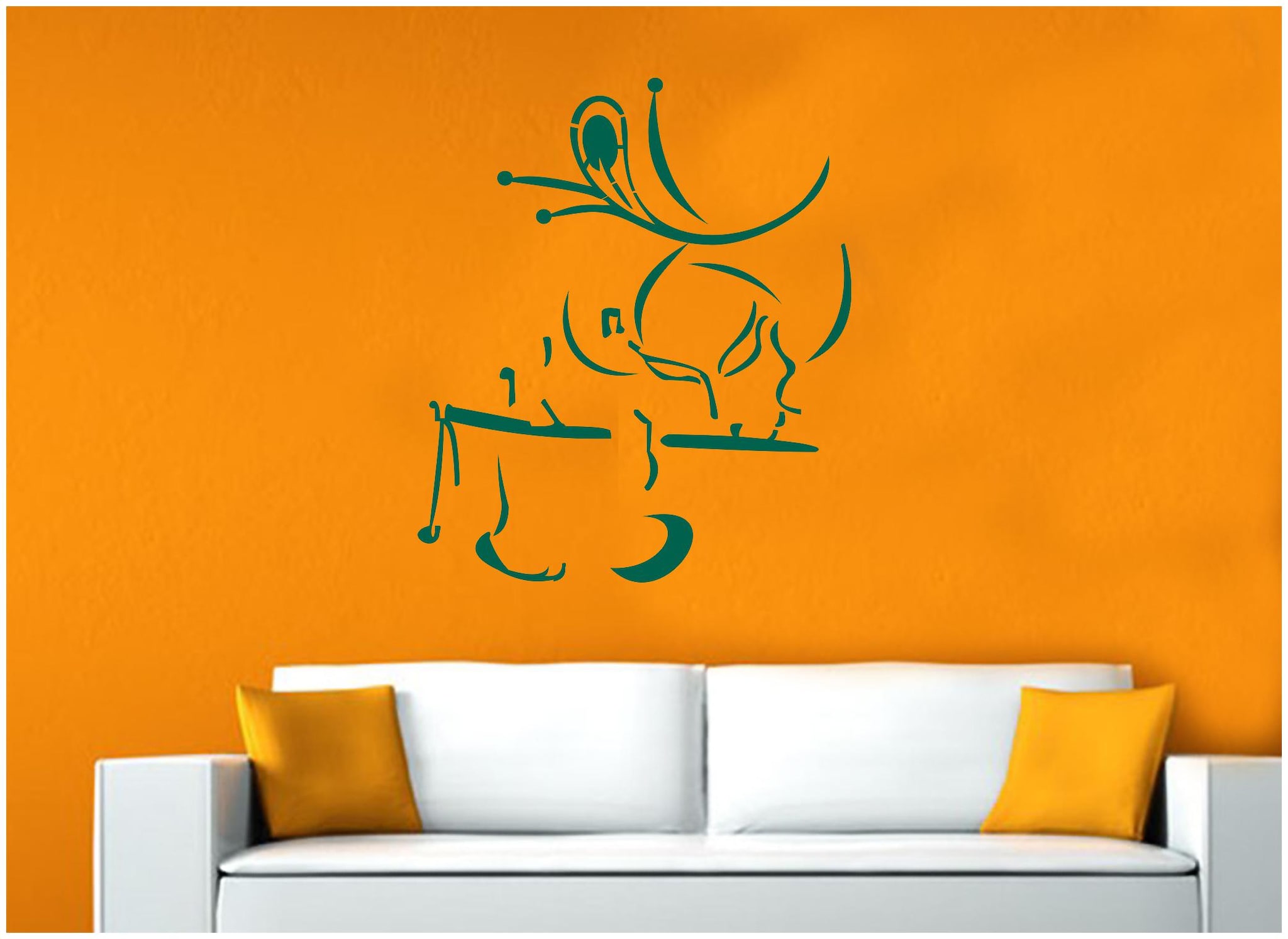 

Arhat Asr-E365 Spiritual Lord Krishna Pattern Wall Stencils