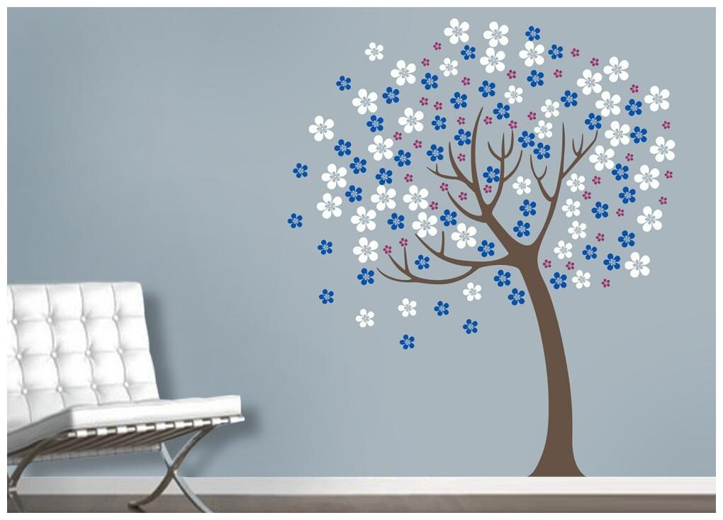 

Arhat Asr-E379 Stunning Scenery Of Tree Branch Pattern Glossy Wall Stencil