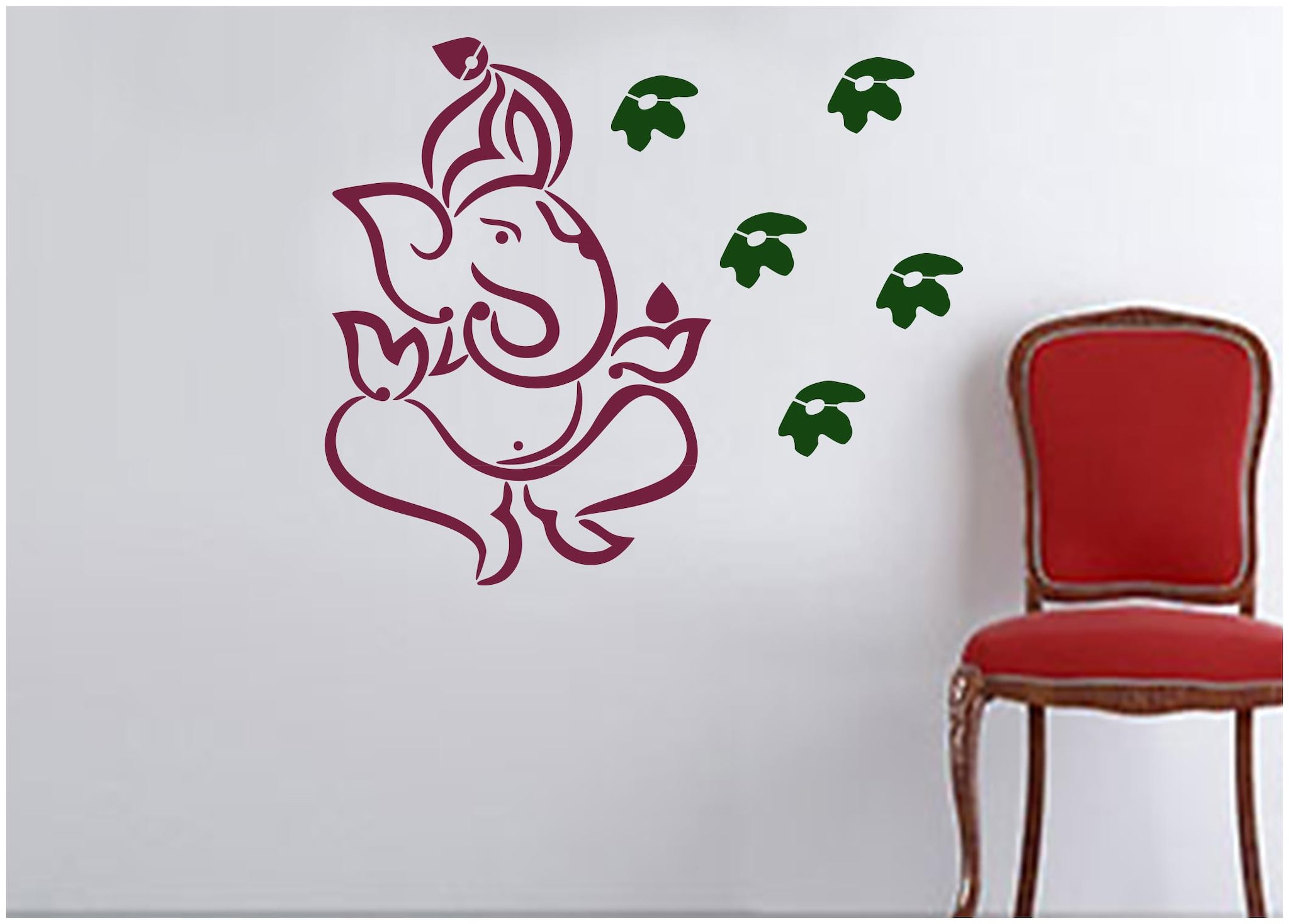 

Arhat Asr-E346 Spiritual Lord Ganesh Pattern Wall Stencils