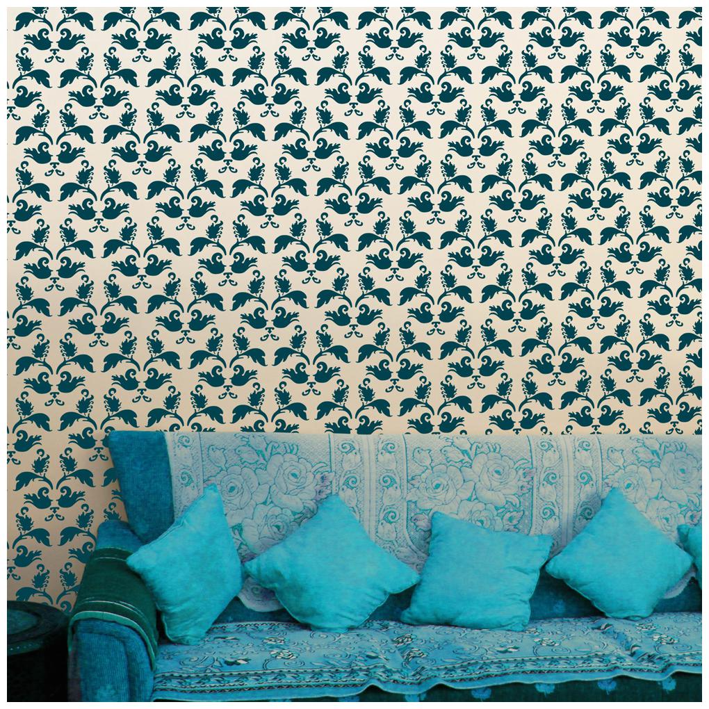

Arhat Asr-E414 Floral Pattern Glossy Pvc Wall Stencils