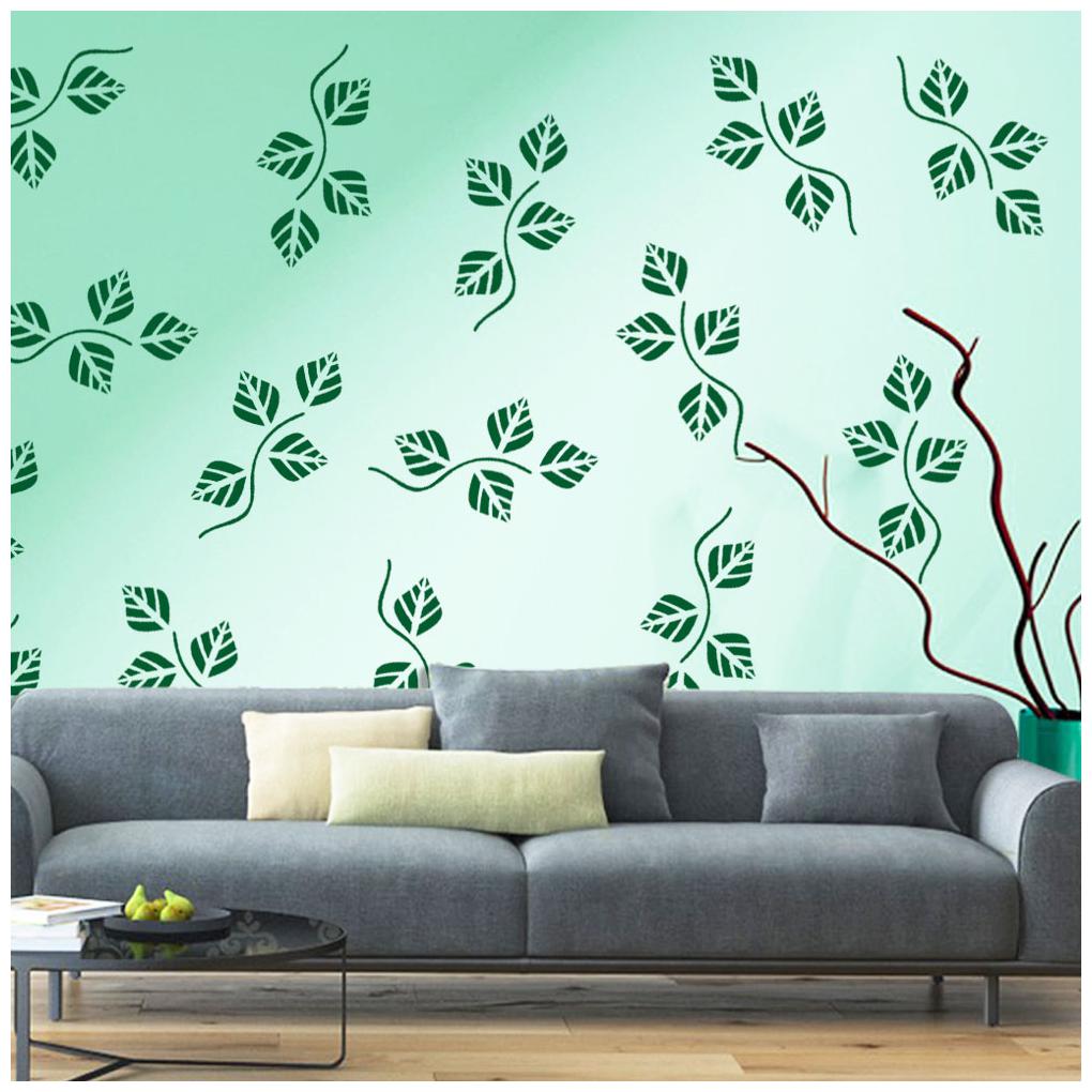 

Arhat Asr-E471 Floral Pattern Glossy Pvc Wall Stencils