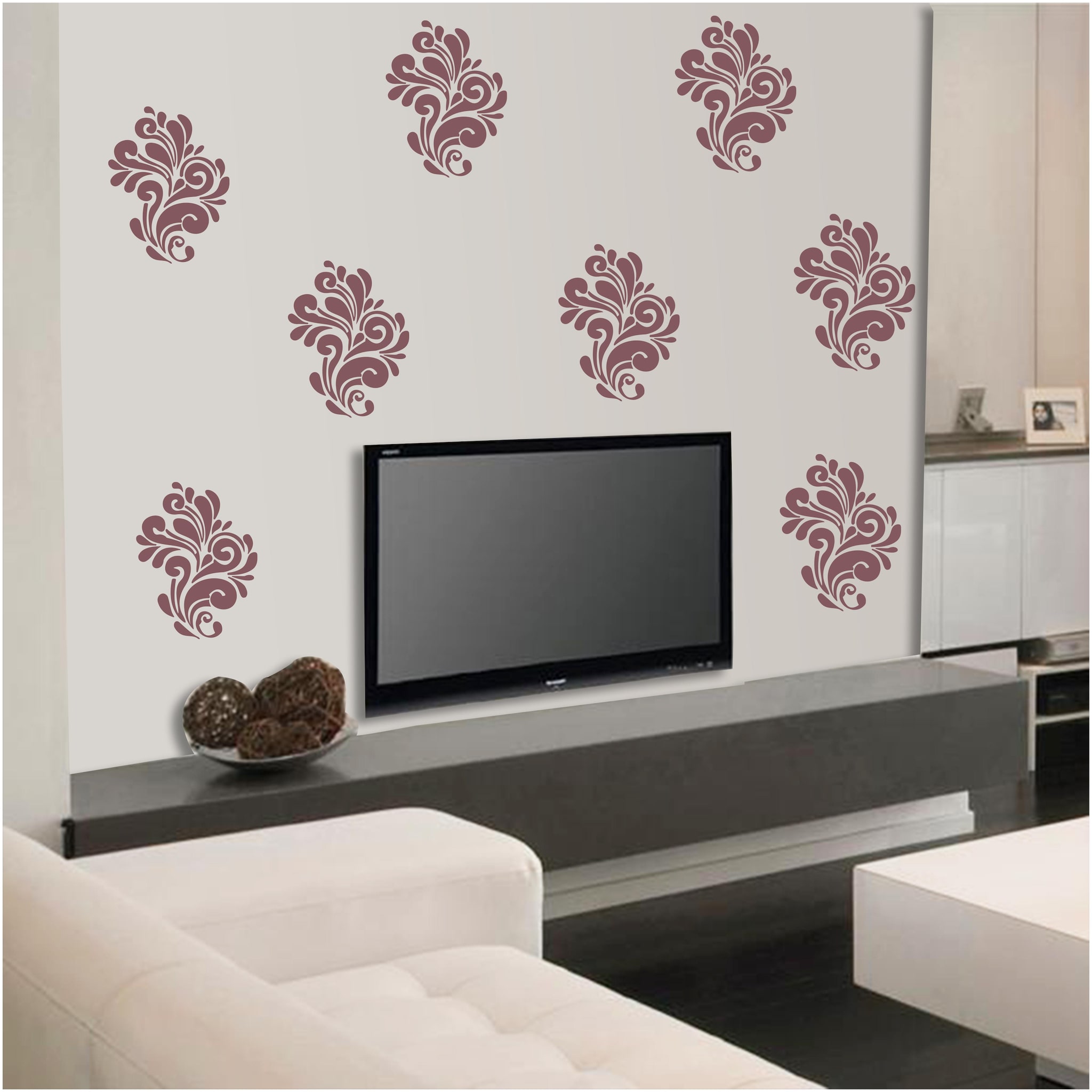 

Arhat Asr-E555 Pattern Glossy Pvc Wall Stencils