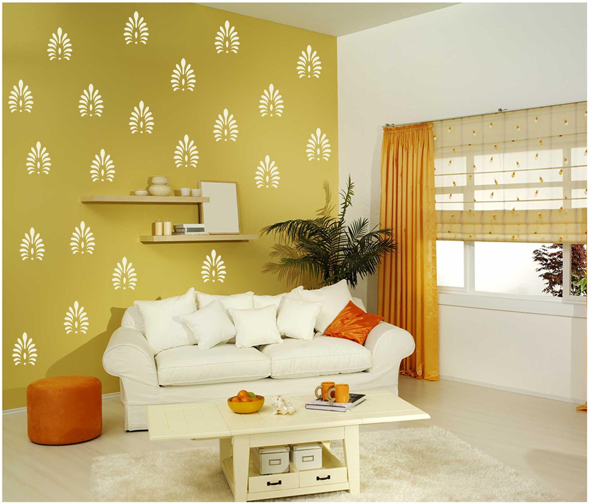 

Arhat Asr-E554 Pattern Glossy Pvc Wall Stencils