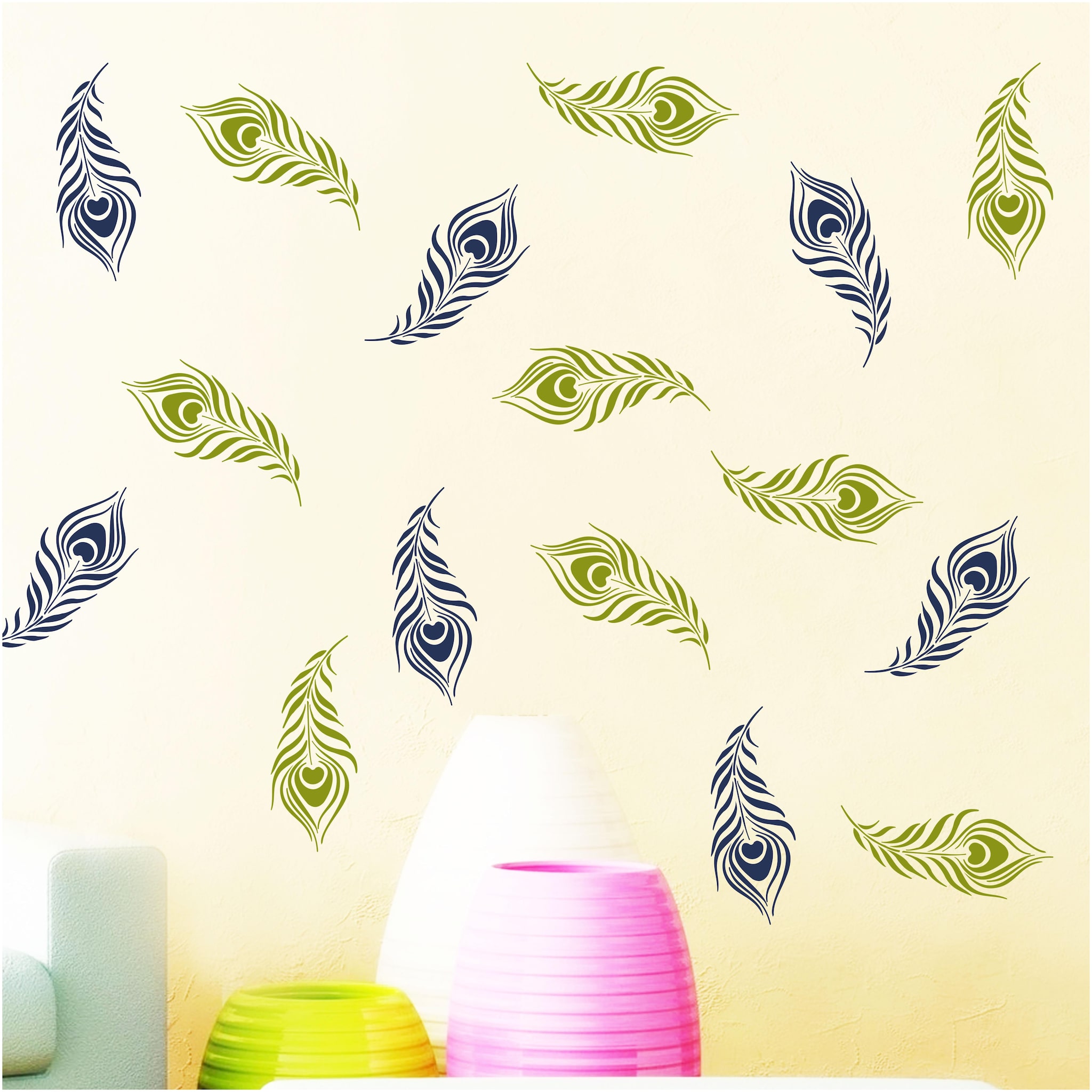 

Arhat Asr-E632 Pattern Glossy Pvc Wall Stencils