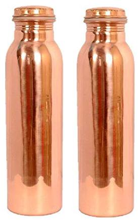

ARISERS Copper bottle 2 pc Copper Copper Water Bottle ( 1000 ml Set of 2 )