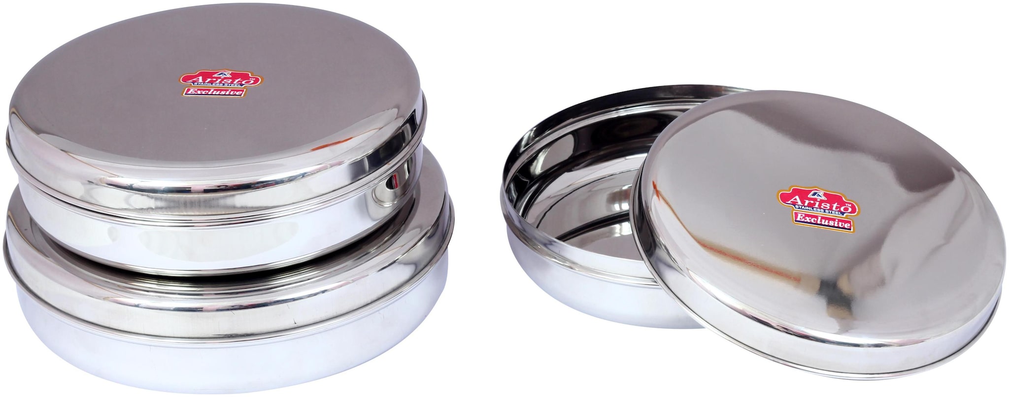 

Aristo 5500 ml Silver Stainless steel Container Set - Set of 3