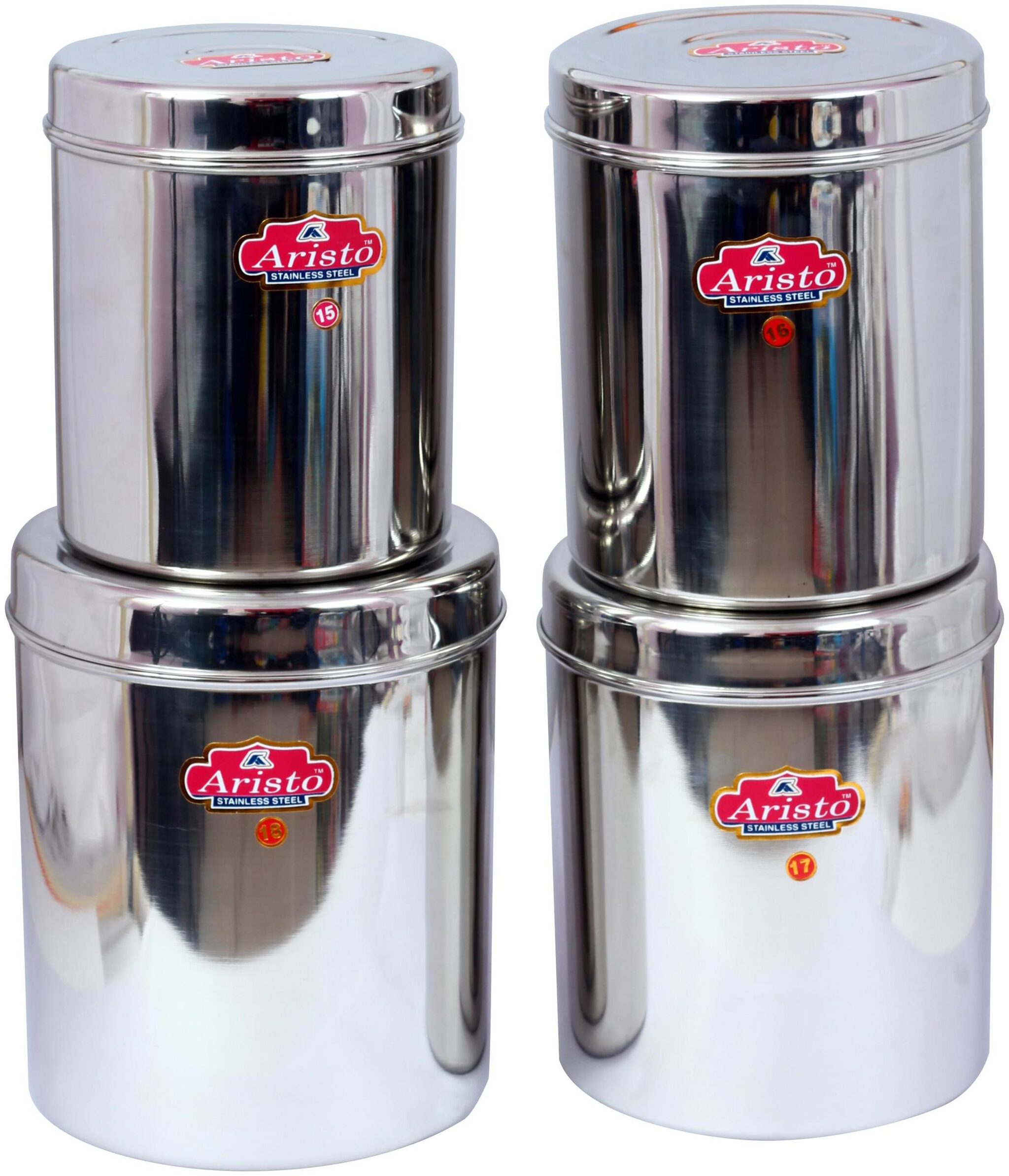 

Aristo 13050 ml Silver Stainless steel Container Set - Set of 3