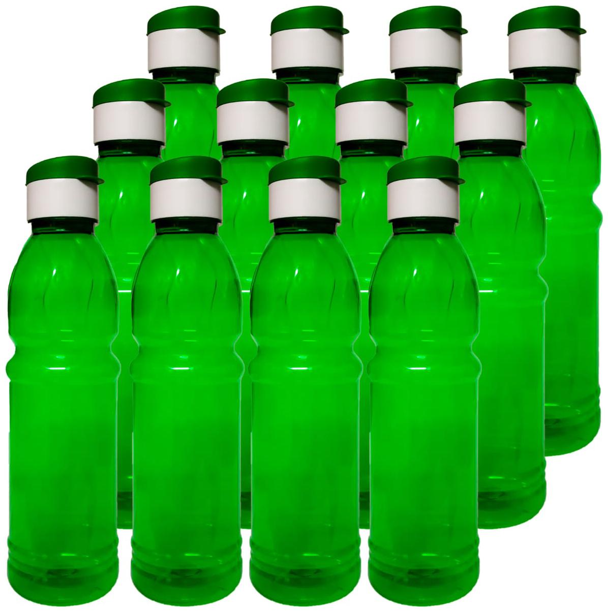 

ARNAH TREASURE Plastic Green Water Bottle ( 1000 ml Set of 12 )