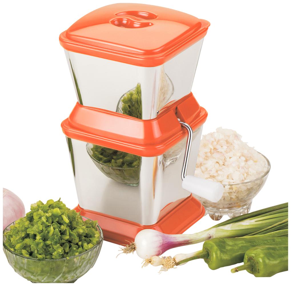 

Arni Stainless Steel Cutter Onion Chopper Vegetable Chopper Quick Cutter with Stainless Steel Rotating Blade Vegetable Salad Orange Chopper