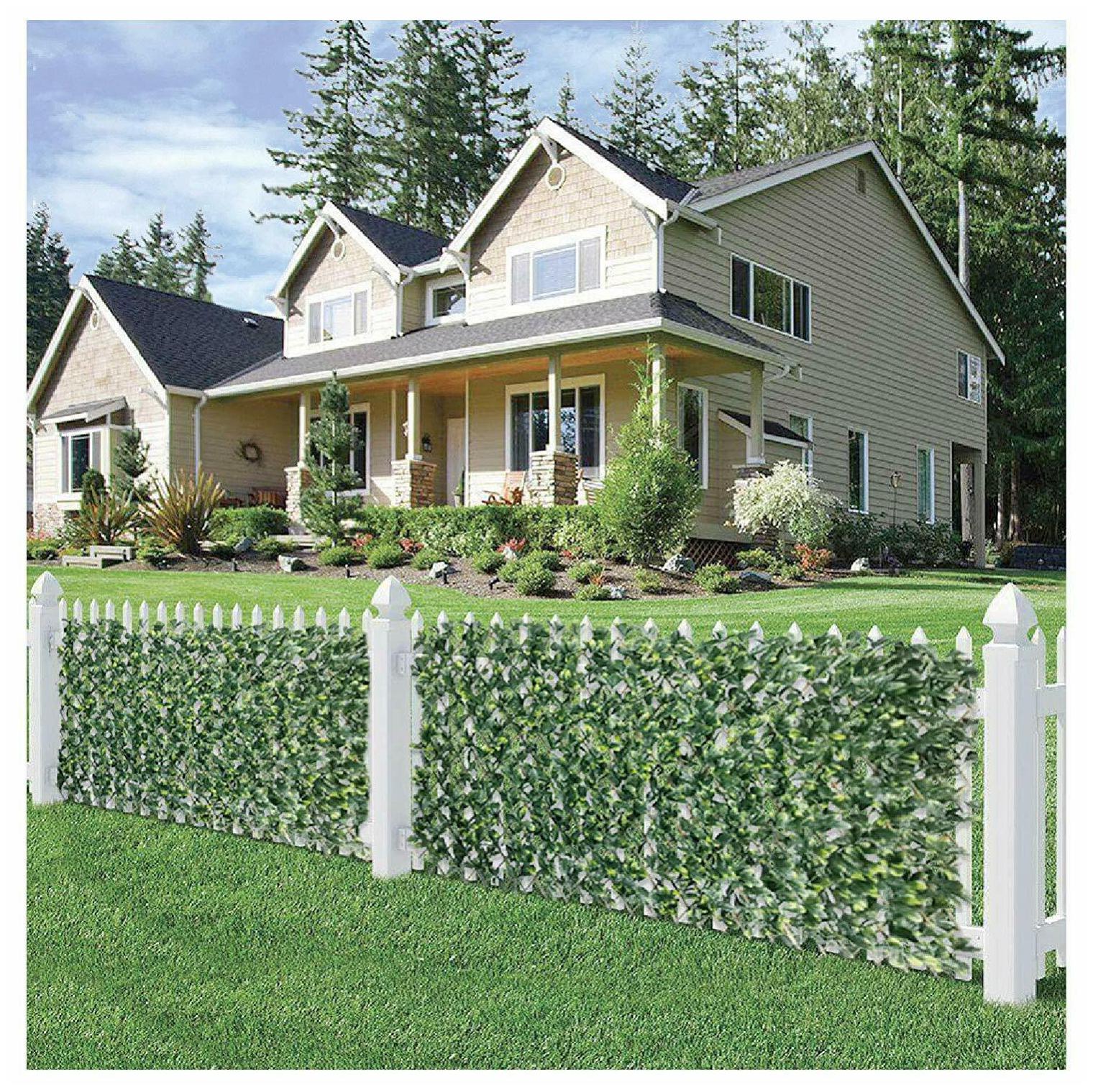 Artificial Leaf Faux Ivy Expandable//Stretchable Privacy Fence Screen Single Sided Leaves