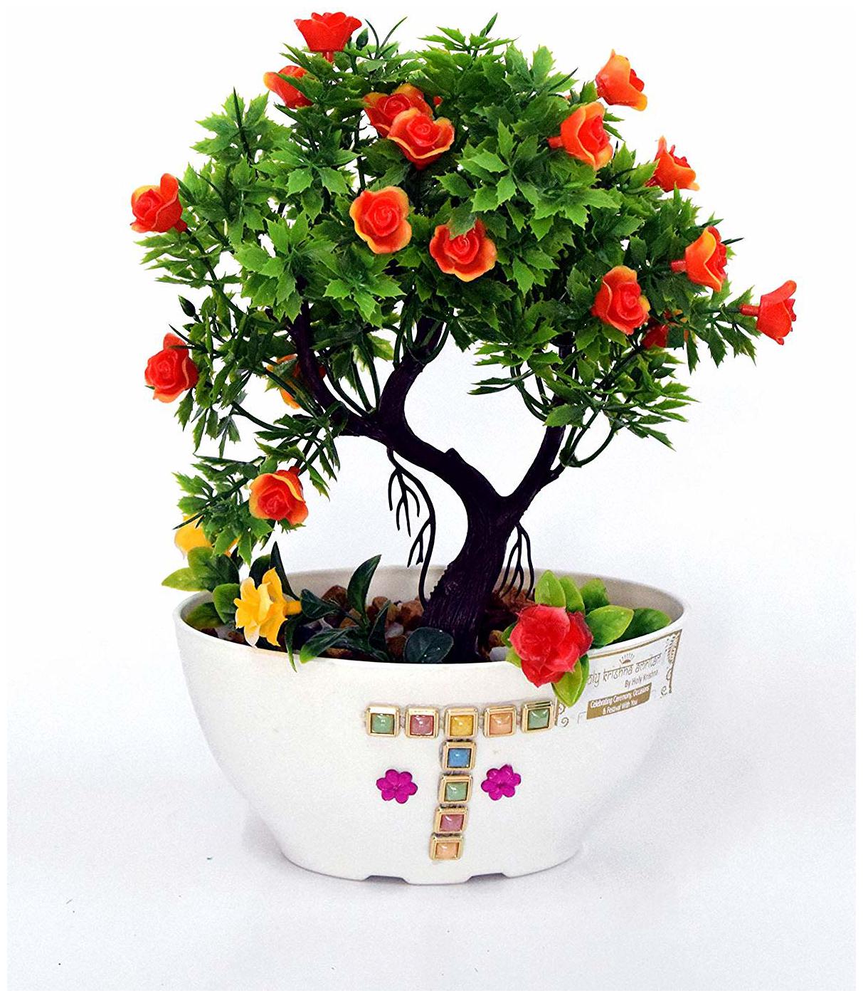 

Artificial Plant with Pot and all accessories for Home and Office Decor a25(9 inch Height)
