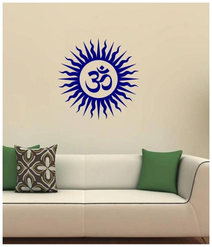 

ARWY Om Dark blue for wall sticker for pooja indian traditional 59X59cm
