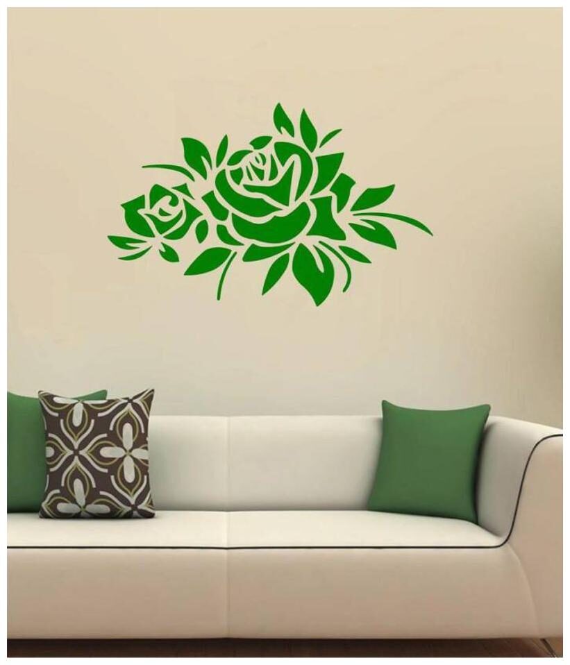 

ARWY rose flower for wall design wall sticker green rose 59X80cm