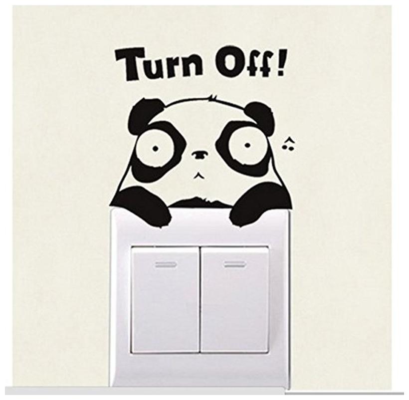 

ARWY Switch sticker Trun Off Logo Switch Sticker Vinyl switch Sticker Decal A-06 (Black)