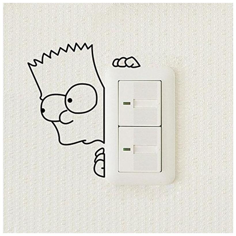 

ARWY Switch sticker Cartoon Logo Switch Sticker Vinyl switch Sticker Decal A-147 (Black)
