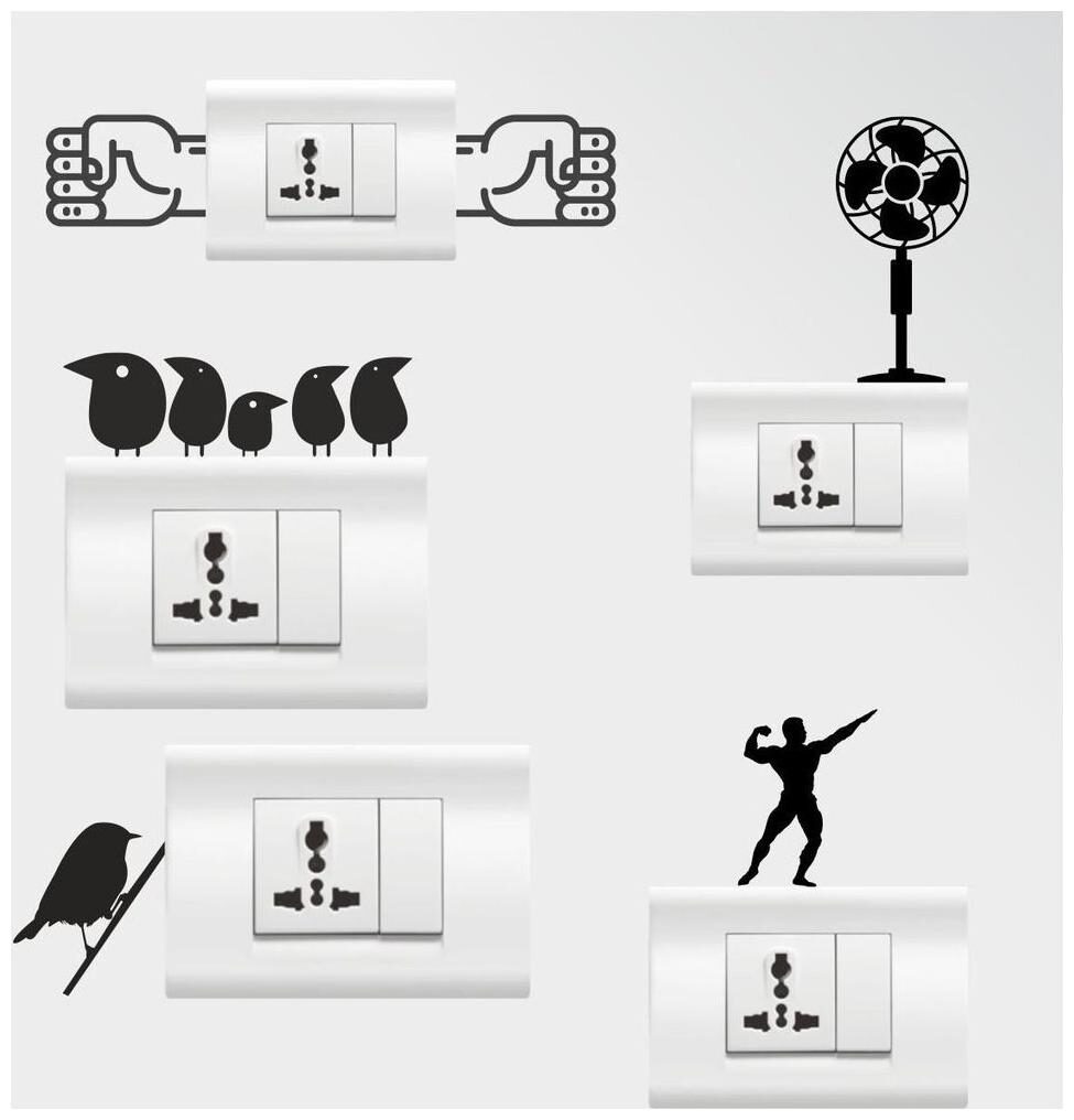 

ARWY Switch sticker Switch Aoard Sticker(Material-Vinyl) ( Pack of 6 )