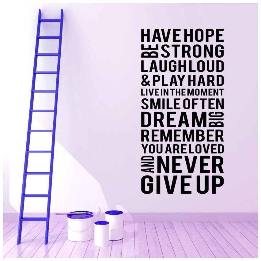 

ARWY wall ticker Have hope black stikcer for wall 59X70cm